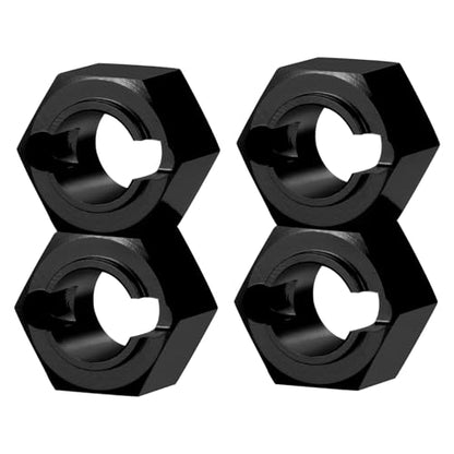 7mm Wheel Hex Hubs Extenders Adapter Kit for Losi Mini-T 2.0 & Mini-B | 1/16 1/18 RC Off-Road Car Truck Black 4pcs Aluminum - color: Black
