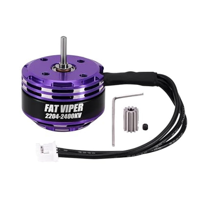 INJORA Fat Viper 2204 Brushless Outrunner Motor & Transmission for TRX4M - size: 2400KV Motor with Transmission