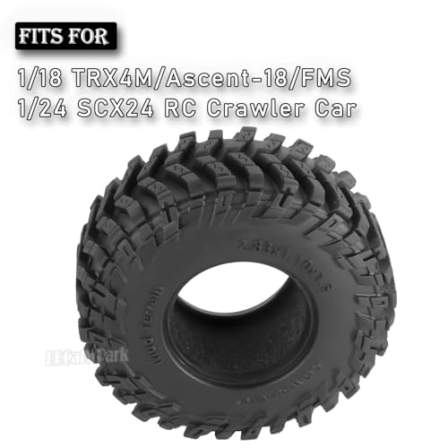 RC 1.3 Soft Silicone Rubber Wheel Tires for 1/18 TRX4M/Ascent-18/FMS 1/24 SCX24 RC Crawler,1.3" Soft Mud Terrain/Rock Crawling/Swamp Claw Mud Terrain/Road RC Tires 4Pcs,Style (E) - style: 4Pcs 1.3 Rubber Wheel - (E)