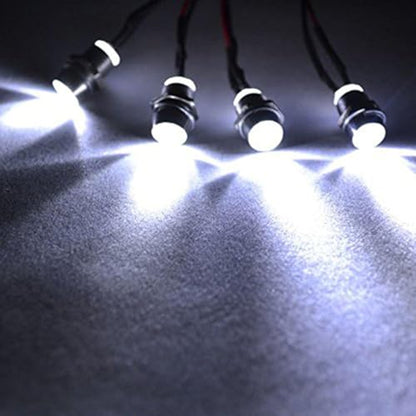 4Led RC Truck Car Led Light Kit,WONFAST LED RC Car Headlights Taillight Set Accessories for 1/10 1/12 1/8 RC Car Truck Tank Crawler for Redcat Axial HSP Tamiya SCX10(White) - color: White
