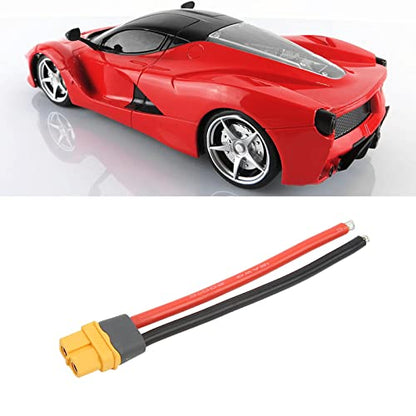 HUIOP XT60H Plug Female Connector Durable Copper 12AWG Cable for RC Lipo Battery FPV Drone Safety Kit for Various RC Model Cars, Airplanes, Boats