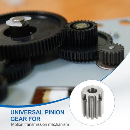 uxcell 1 Mod 12T Spur Gear 5mm Bore, 304 Stainless Steel Pinion Gear, 20°Pressure Angle, for Spur Rack and RC Model Car or Motor DIY - size: 1 Mod 12T, 5mm