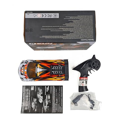 1/18 Scale Electric RC Drift Car with Controled Light, 2.4G 4WD Full Proportional Remote Control Racing Sport Car, 24KM/H High Speed Drift Vehicle for Adults