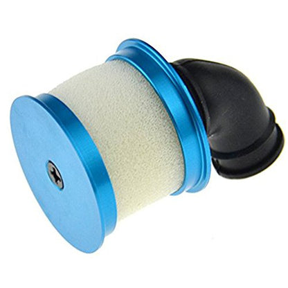 ShareGoo RC Aluminum Capped Air Filter Element Sponge 04104 Upgrade Parts Compatible with 1/10 HSP Traxxas Himoto Redcat RC Nitro Truck Buggy (Blue)
