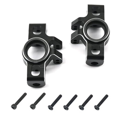 Aluminum Upgrade Parts Set for ARRMA 1/16 Mini Kraton 3S, Front/Rear Upper/Lower Arm, Gearbox Cover, Wing, Steering Link (Black Front Hub/Knuckle Arm) - color: Black Front Hub/Knuckle Arm
