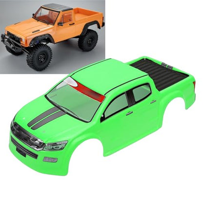 DAN&DRE RC Truck Body Shell Universal PVC 1/10 Remote Control Car Shell for 26cm Wheelbase RC Truck (Green) - color: Green