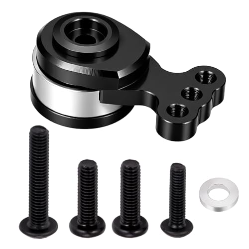 RC 25T Servo Saver Aluminum 3 Holes Adjustable Hi-Torque Servo Horn Servo Saver Compatible with Tamiya TT02 TT02B 1/10 RC On Road Touring Car Upgrade Replacement Parts (Black) - color: Black