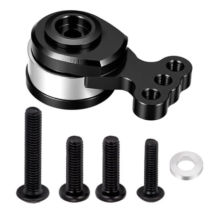 RC 25T Servo Saver Aluminum 3 Holes Adjustable Hi-Torque Servo Horn Servo Saver Compatible with Tamiya TT02 TT02B 1/10 RC On Road Touring Car Upgrade Replacement Parts (Black) - color: Black