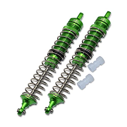 RC Shock Absorber, Aluminum Front Rear Universal Shock Absorber External Spring Accessory Suitable for LOSI 1/8 LMT SOLID AXLE 4WD MONSTER TRUCK LOS04022 Car Crawler (Green) - color: Green
