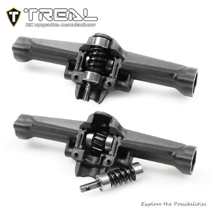 TREAL SCX30 Overdrive Worm Gears (23% OD) – Hardened Steel 2T & 13T Axle Gear Set for SCX30 RC Crawler (2 Pieces) - size: 2T/13T