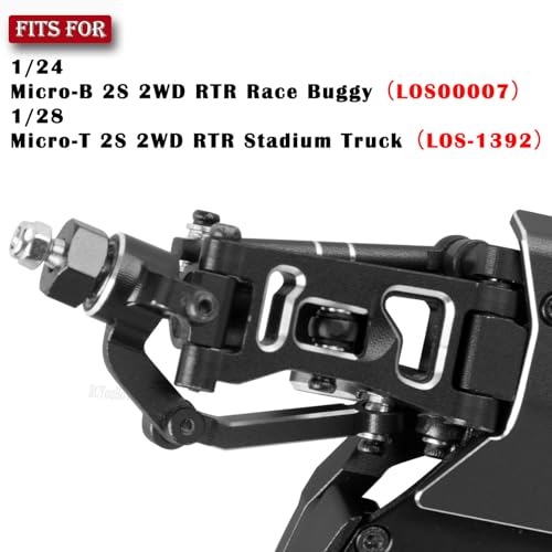 RC Upgrades Part for 1/24 Micro-B 2S 2WD,1/28 Micro-T 2S 2WD,Aluminum Suspension Arms/Caster Block/Steering Blocks/Rear Stub Axle Carriers/Suspension Mount,Black(LOS-1768,LOS-1761) - color: Black-(upgrades Part）