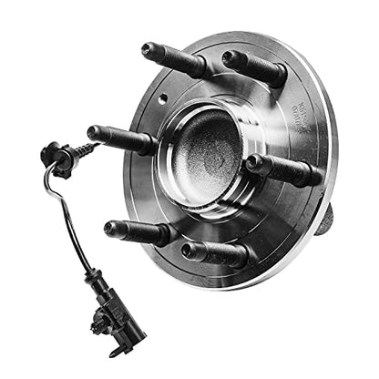 Detroit Axle - RWD Front Right Knuckle Kit for 07-13 Chevy Silverado 1500 | Avalanche GMC Sierra 1500, 2007-2014 Suburban Yukon XL 1500 Tahoe Escalade ESV Steering Knuckle, Wheel Bearing - size: 2UW59126/Kit