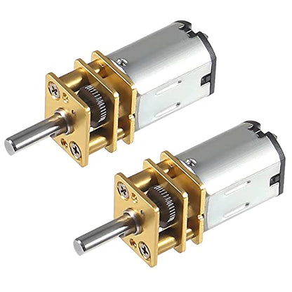 Alinan 2pcs 12V 80RPM N20 High Torque Speed Reduction Geared Motor with Metal Gearbox Motor for Smart Car DIY RC Toys - size: 12V 80RPM