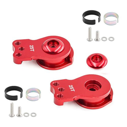 2PCS Aluminum 25T Adjustable Servo Saver High-Torque Servo Arm Compatible with 1/10 Traxxas TRX4 TRX6 SCX10 RC Cars