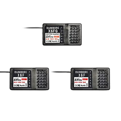 ATA HOBBY DUMBORC X6FG & 2pcs X6F Receiver Set 6 Channels RC Receiver for DUMBORC X4/X5/X6 Transmitter RC Car Boat Tank Drifting Car