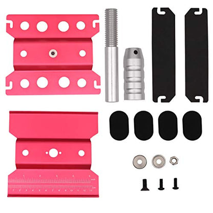 Aluminum Alloy RC Car Work Stand Repair Workstation 360 Degree Rotation Lift Or Lower Compatible with traxxas TRX-4 Axial SCX10 D90 HSP HPI 1/8 1/10 1/12 Scale RC Crawler Car (Red)