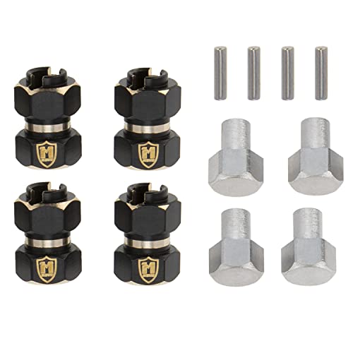 MEUS RACING TRX4M Brass Wheel Spacer 10mm(+6mm) Hex Extension Adapter for Redcat Ascent-18 TRX4M Defender Bronco K10 F150 1/18 RC Crawler Car Upgrades Parts