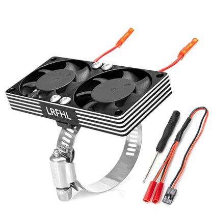 1/7 1/8 1/10 RC Cooling Fan Heat Sink with Adjustable Mount 40-50mm | for 1/7 1/8 1/10 RC Crawler Car 4284 4985 1717, 22000 RPM - style: Black A 40*40mm