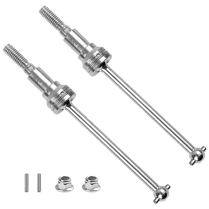 2Pcs Vgoohobby Steel Drive Shaft Joint CVD Driveshaft Dogbone w/Lock Nut Compatible with MJX H16 16207 16208 16209 1/16 RC Car