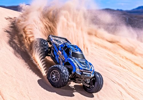 Traxxas Mini Maxx Brushless 4X4 Monster Truck (Blue) | Includes LiPo battery & 2-amp USB-C charger