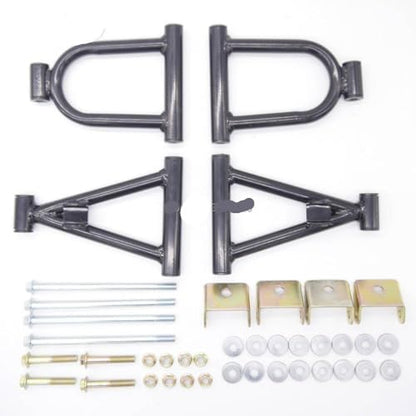 Front Suspension Swing Arm Upper and Lower A Arm Set 195mm Compatible with 49cc 50cc 110cc Youth ATV Quad Bike Buggy Go Kart