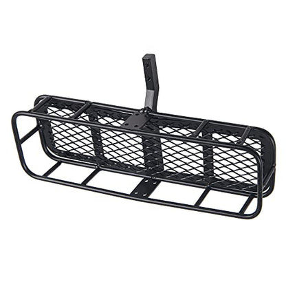 Metal 6.41"x1.92" RC Back Hitch Cargo Carrier Luggage Basket Rear Carrier Mount Trailer Compatible with RC4WD Traxxas TRX4 Axial SCX10 90046 SCX10 III D90 Redcat Gen7 1/10 RC Crawler Car