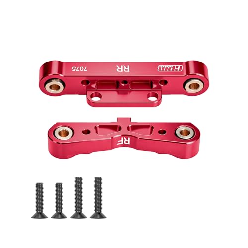 GPM Rear Lower Suspension Mount, 7075-T6 Aluminum Arm Mount Upgrade for Arrma 1/8 & 1/7 RC Trucks, Fits Kraton/Outcast/Talion/Infraction/Mojave/Fireteam/Felony/Limitless 6S 8S (Red) - color: Red