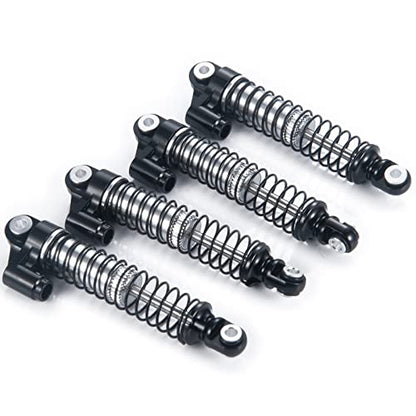RC Shocks 56mm Adjustable Long Shock Absorber Damper for 1/18 TRX4M Crawler Car(Black) - color: Black