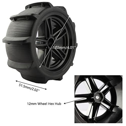 1/10 RC Paddle Tires Wheels 12mm Hex Tyer PX9200-29A for High Speed 9125 X07 X08 X17 9155 9156 RC Cars 9201E 9205E 9206E 200E 201E RZ001G-A 104009 YC400 2995 Trucks(2 Pieces) - color: 2pcs, size: 1:10