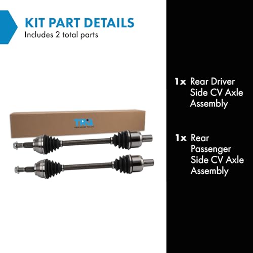 TRQ Rear Driver and Passenger Side CV Axle Assembly Set 2 Piece Compatible with 1997-2004 Chevrolet Corvette - style: CSA50030