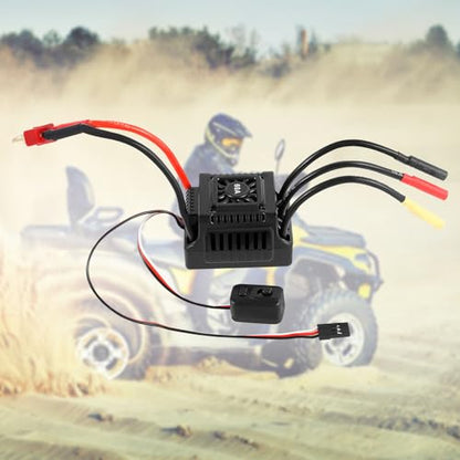 New Brushless Sensorless ESC, 60A Waterproof Dustproof Brushless Smart ESC, Sensorless Motor Combo, Multiple Protection Brushless ESC for 1/10 RC Car Truck Outdoor (T Plug)