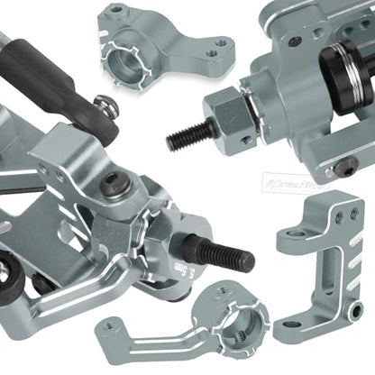 RC Upgrades Part for 1/10 ECX 2WD Series RC Car,Alloy Adjustable Turnbuckles Camber Links,Suspension Arms,Left Right Caster Blocks,Front Steering Block,Rear Stub Axle Carriers,Titanium - color: Titanium(1set)
