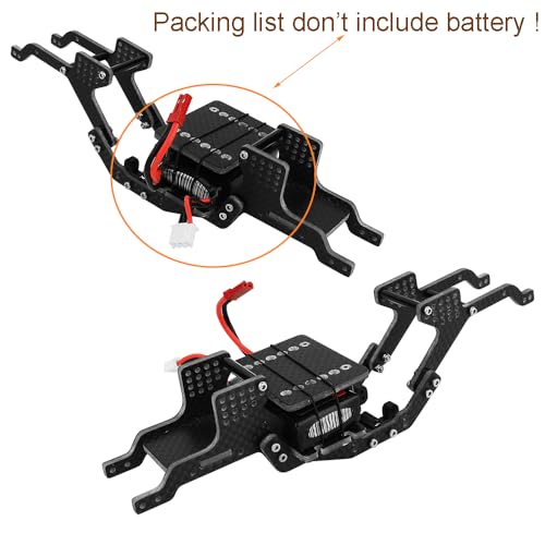 LCG Carbon Fiber Chassis Frame Kit with Brass Skid Plate for 1/18 RC Crawler Redcat Ascent-18 Upgrade Part