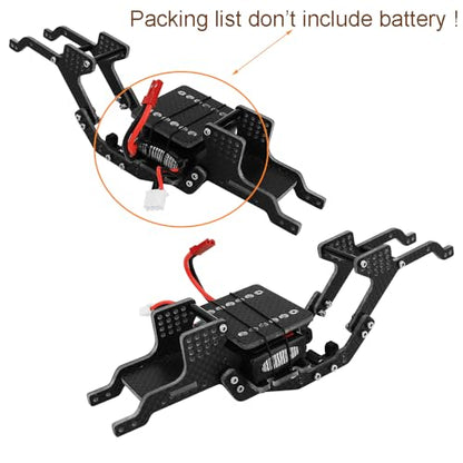 LCG Carbon Fiber Chassis Frame Kit with Brass Skid Plate for 1/18 RC Crawler Redcat Ascent-18 Upgrade Part