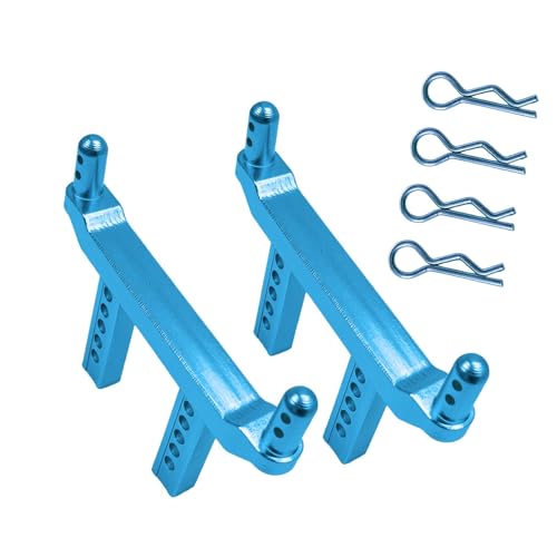 2 Pieces of 1/16 Scale RC Body Post Mounting Kit, Replacement Body Shell for Model 16101 16103, Modified DIY, Blue - color: Blue