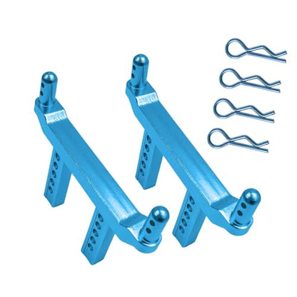 2 Pieces of 1/16 Scale RC Body Post Mounting Kit, Replacement Body Shell for Model 16101 16103, Modified DIY, Blue - color: Blue