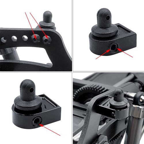 MORLORDY 4Pcs RC Body Post Mounts Shell Holder Mount with Body Post and Clips Set for 1/10 Axial SCX10 PRO AXI03028 RC Car Upgrades Part