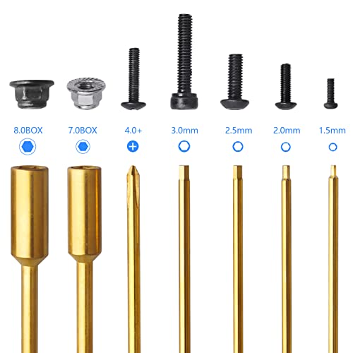 RC Hex Bits Set 1.5/2.0/2.5/3.0mm & RC Body Reamer 0-14mm Hole Puncher & Curved Scissors and Straight Scissor for RC Car Quadcopter Airplane Helicopter Boat Tool