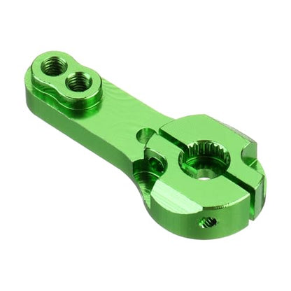 MECCANIXITY 5 Pcs Aluminum Servo Horn 25T Steering Arm 35mm Length Green Suitable for DIY RC Car/Boat/Airplanes Boat Model Accessories with 2 Pcs Screws - color: Green