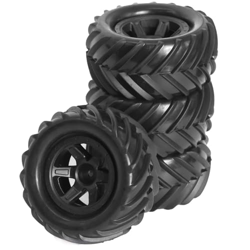 Compatible with TRAXXAS for E-Revo MJX 16207 16208 SCY 16101 HBX 1/16 RC Car Part 4pcs 90mm Monster Truck Tires Wheel 12mm Hex RC Assortment
