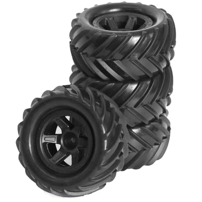 Compatible with TRAXXAS for E-Revo MJX 16207 16208 SCY 16101 HBX 1/16 RC Car Part 4pcs 90mm Monster Truck Tires Wheel 12mm Hex RC Assortment