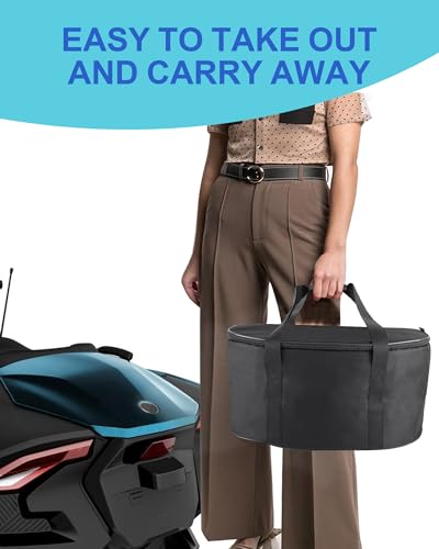 Upgraded Rear Trunk Storage Organizer Bag, Removable Waterproof Frunk Liner with Insulated Cooler Compartment for Can-Am Spyder RT RT-L RT-S 2020-2026 Accessories