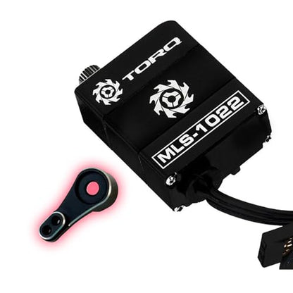 TORQ MLS-1022 High Torque Micro Servo 5.0V - 8.4V with CNC Servo Mounts & Arms - Remote Control Car, RC Car, RC Crawler Axial SCX24 Electronics Upgrades RC Servos (HELIDIRECT) (Black) - color: Scx24 Servo - Black