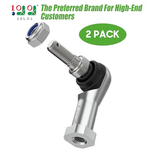 10L0L Ball Joint Tie Rod End Kit for Club Car Precedent 2004+ / Tempo 2018+ | Golf Cart OEM 102022601 102288301; 2 tie rod ends M12x1.25 RH; incl nylock nuts; easy install