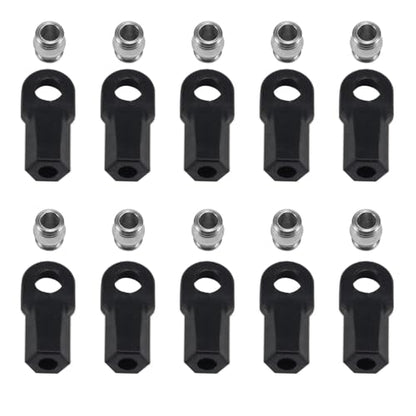 20pcs Link Rod End M4 Ball Joint Head for 1/10 RC Crawler Car for Traxxas TRX‑4 TRX6 SCX10 D90 TF2 CC01 Gen7 Gen8 Upgrades (20pcs Straight) - style: 20pcs Straight