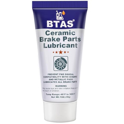 BTAS Brake Grease for Brake Parts Lubricant,Caliper Sliding Pin and Pad Lube,Silicone Brake Grease of High Temp Synthetic Ceramic 1oz - size: 1 oz