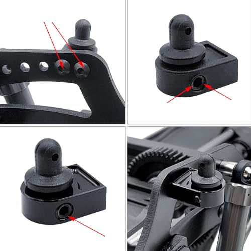 4pcs/Set Aluminun Alloy Body Post Mount Shell with Clips for SCX10 PRO-AXI03028 1/10 RC Car Upgrade