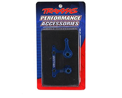 Traxxas 3743A Blue-Anodized T6 Aluminum Steering Bellcranks and Drag Link