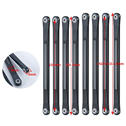 8pcs Aluminum Alloy Chassis Linkage Rod Set Upper & Lower Suspension Links for 1/8 LOSI LMT RC Crawler Car Pull Rod Link Linkage Tie Rod Kit Upgrade Parts Accessories