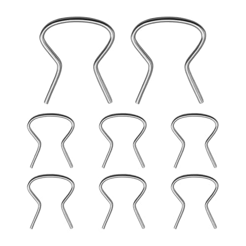 8PCS Car Window Handle Crank Retainer Clips, 76980 Automotive Window Metal Crank Retaining Clips Assortment, Rustproof Vehicle Fasteners for Securing Door Handle Cranks